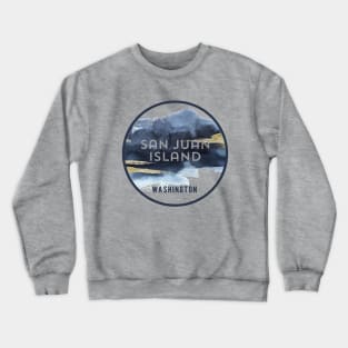 San Juan Island, Washington Watercolor Design Crewneck Sweatshirt